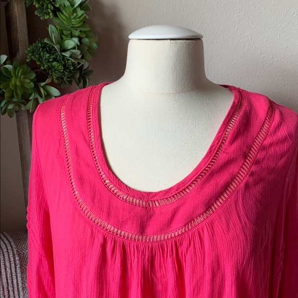 Cato hot pink hi low blouse - Picture 3 of 6